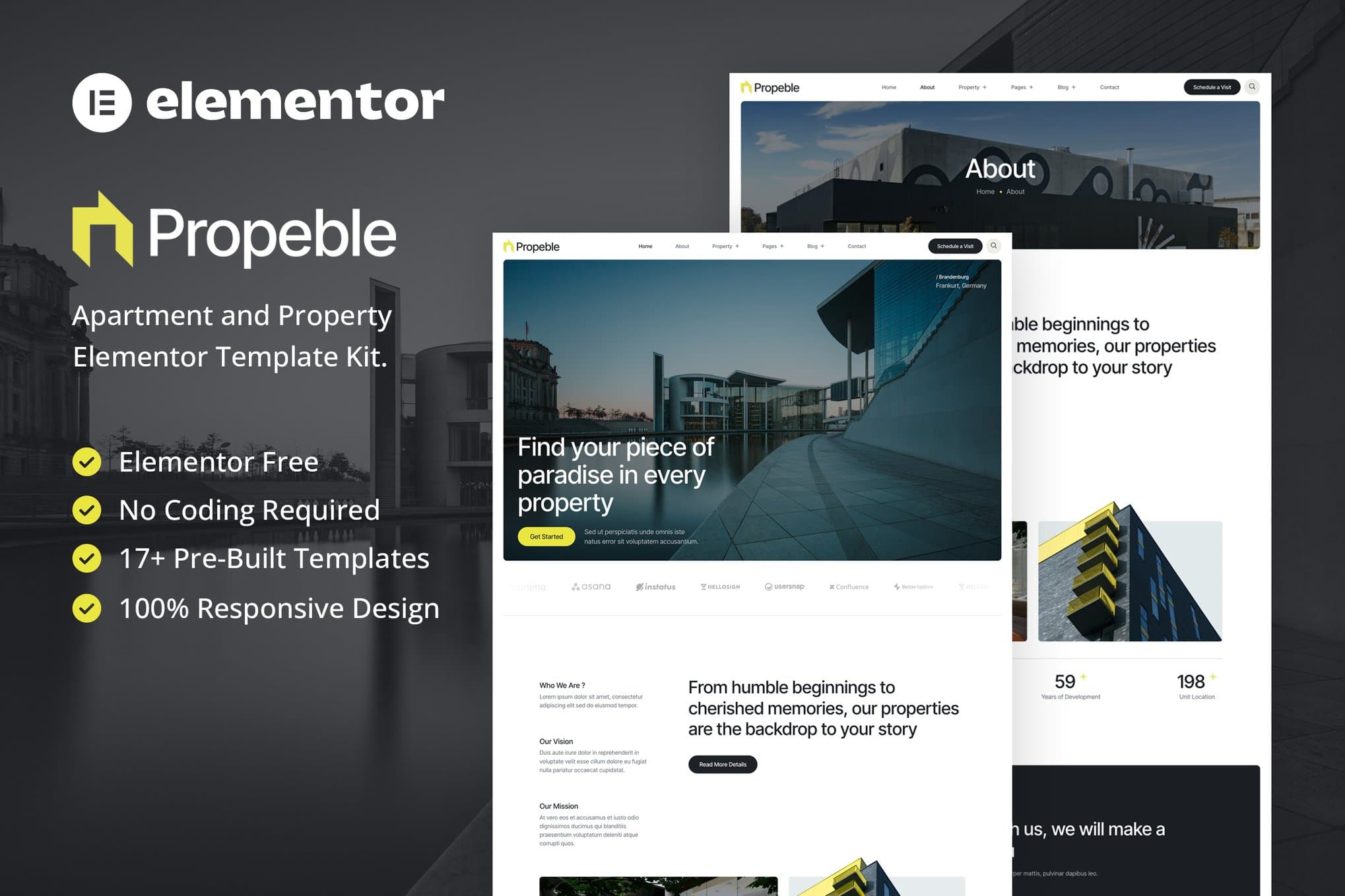 Propeble - Apartment & Property Elementor Template