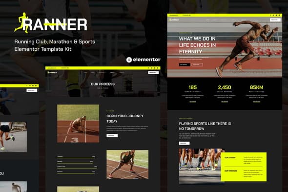 Ranner - Marathon Running Club & Sports Elementor Template