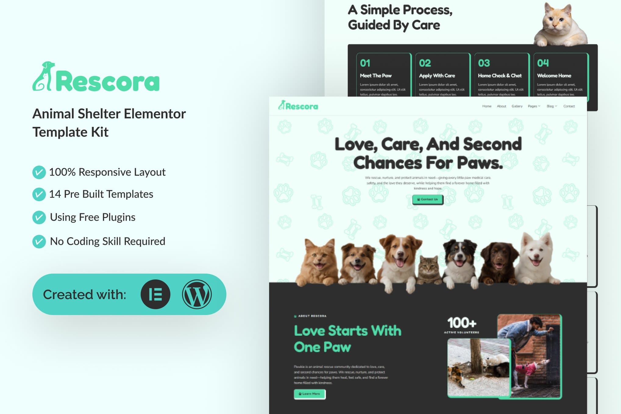 Rescora - Animal Shelter Elementor Template