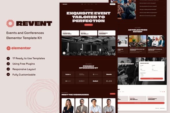 Revent - Events & Conferences Elementor Template