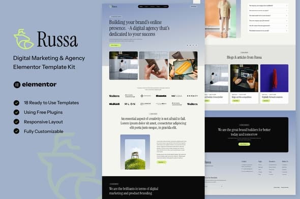 Russa - Digital Marketing & Agency Elementor Template
