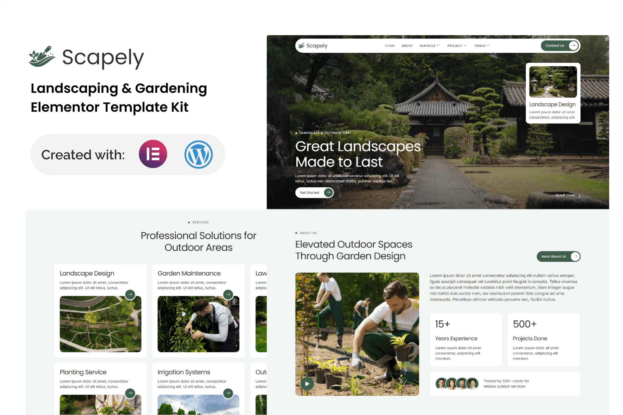 Scapely - Landscaping & Gardening Elementor Template