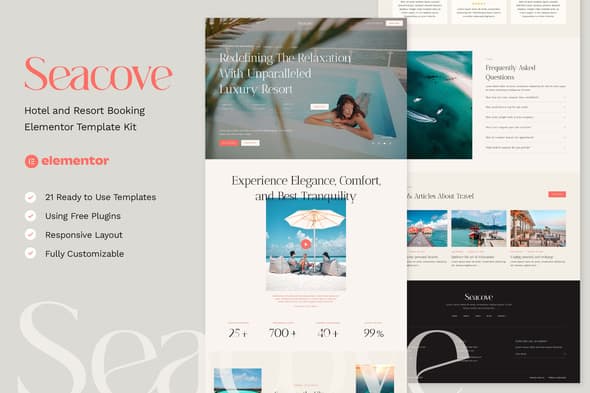 Seacove - Hotel and Resort Booking Elementor Template