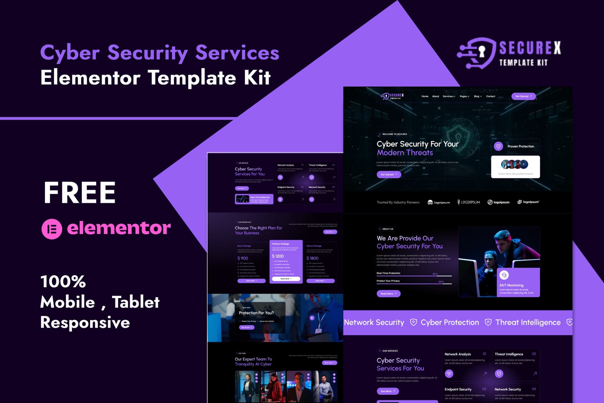 Securex - Cyber Security Services Elementor Template