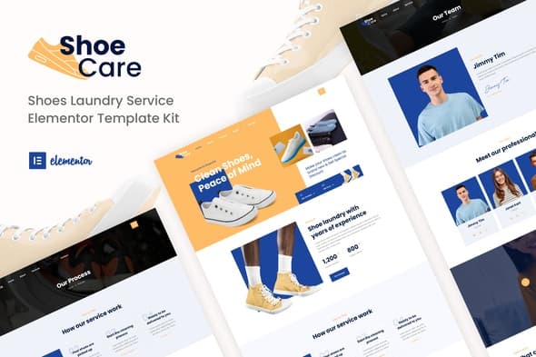 Shoecare - Shoe Laundry Service Elementor Template