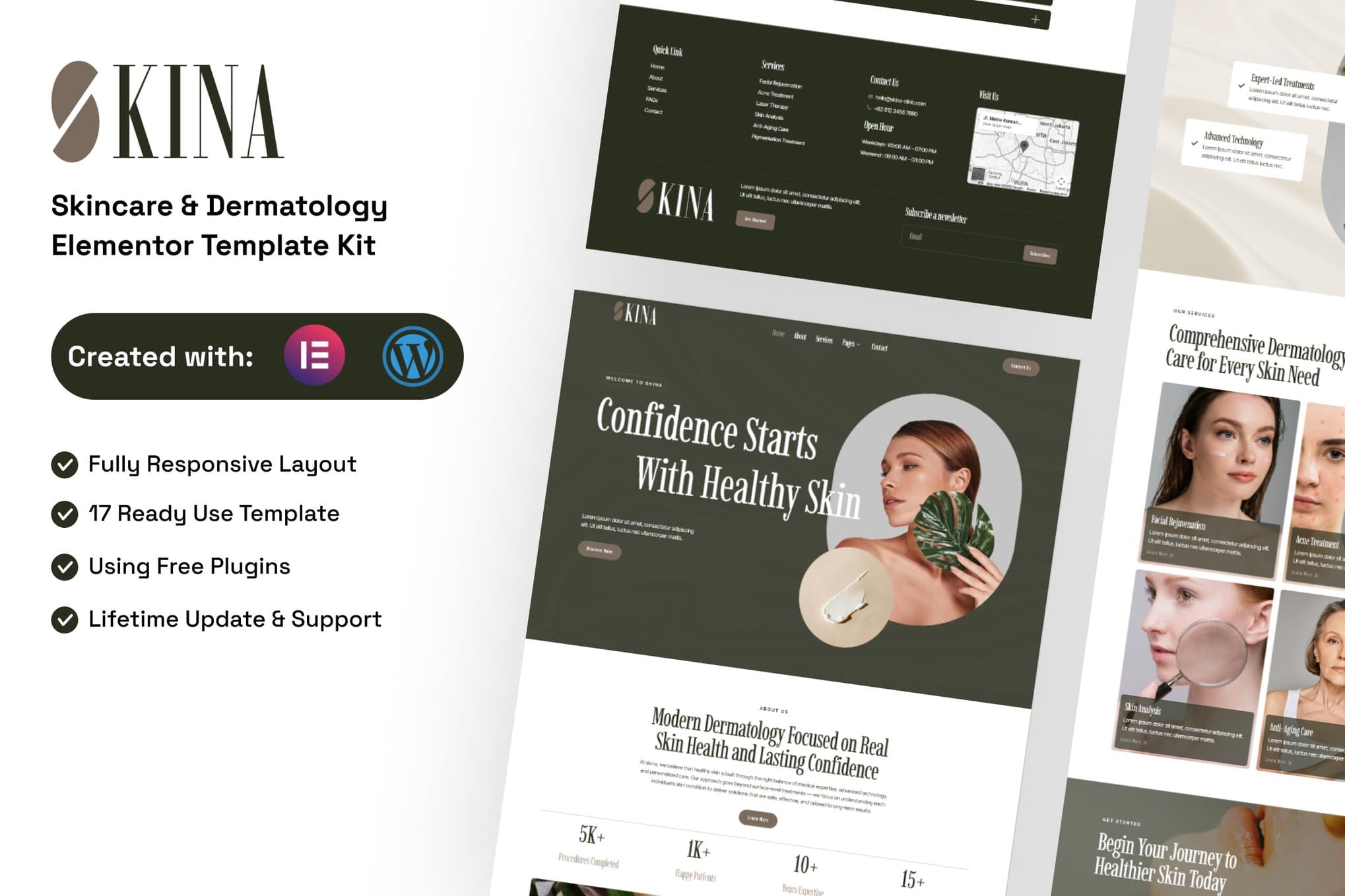 Skina - Skincare & Dermatology Elementor Template