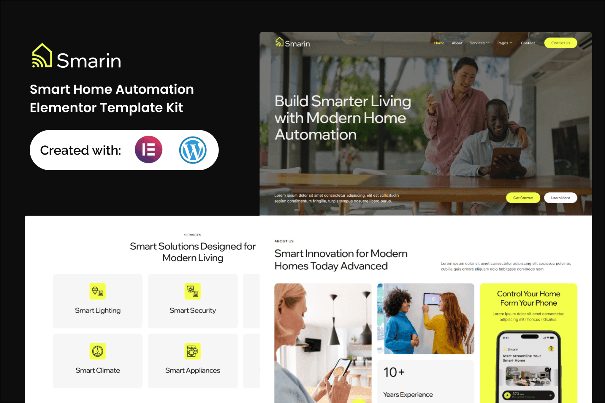 Smarin - Smart Home Automation Elementor Template