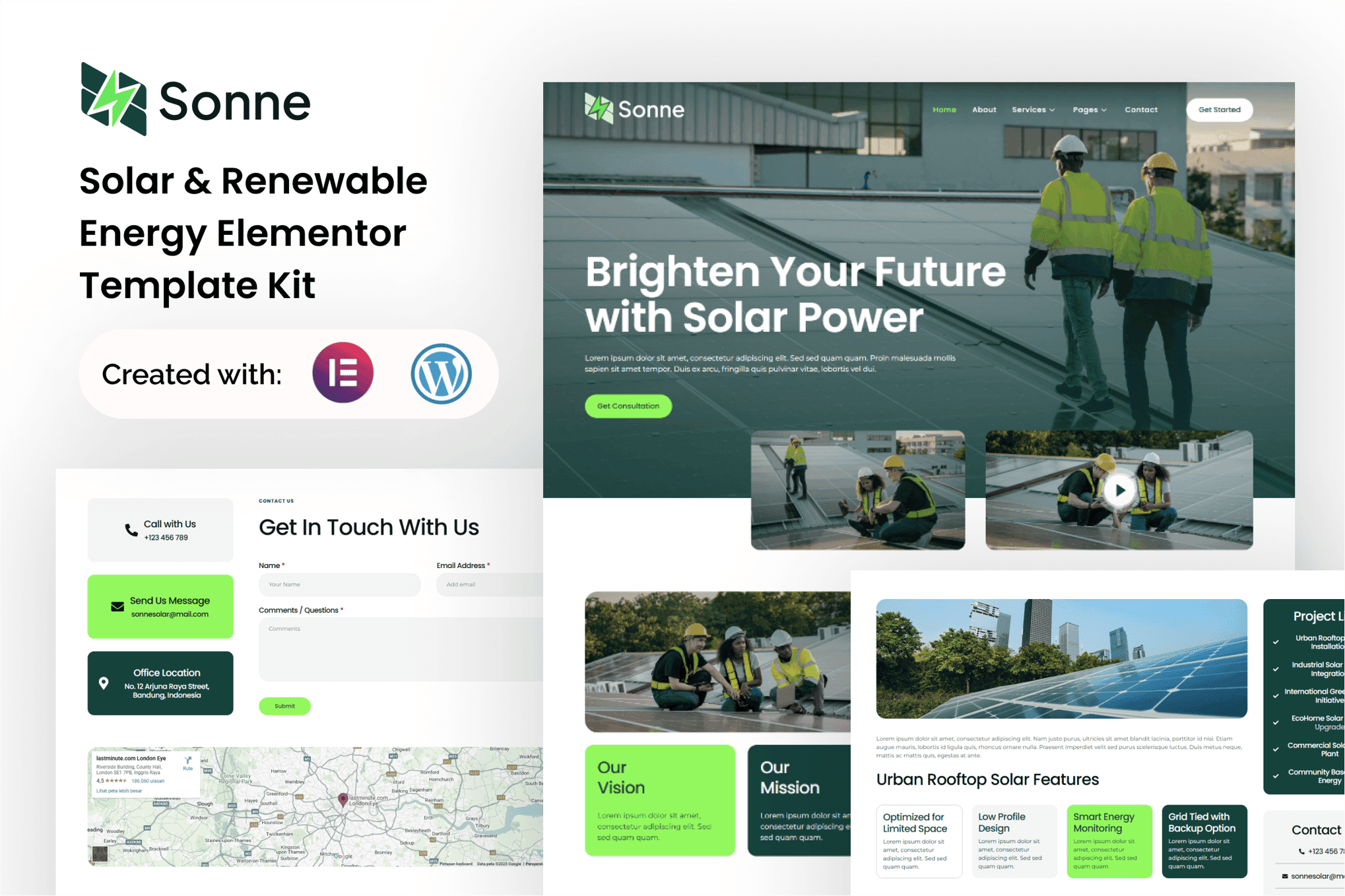 Sonne - Solar & Renewable Energy Elementor Template