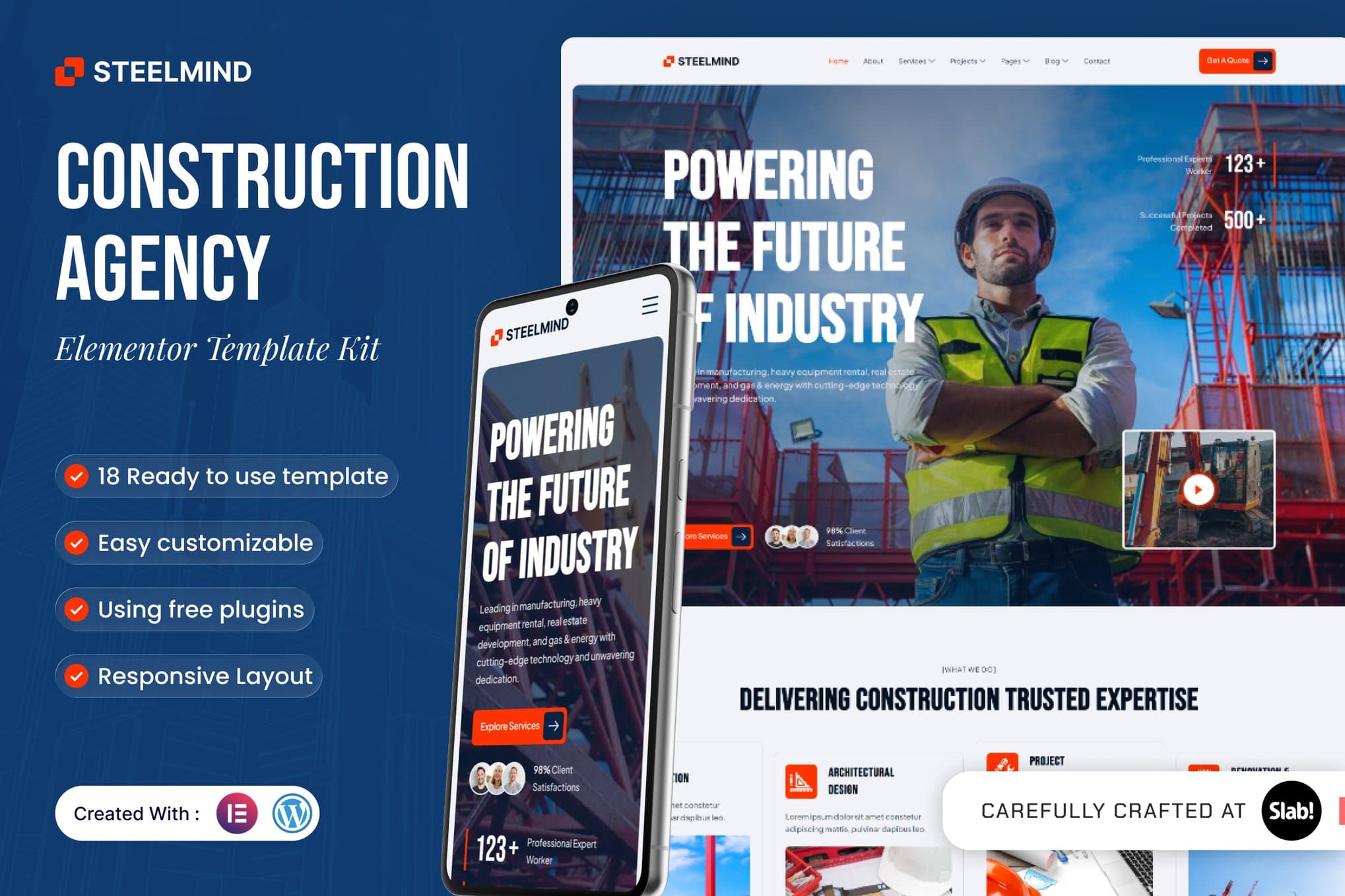 Steelmind - Construction Agency Elementor Template