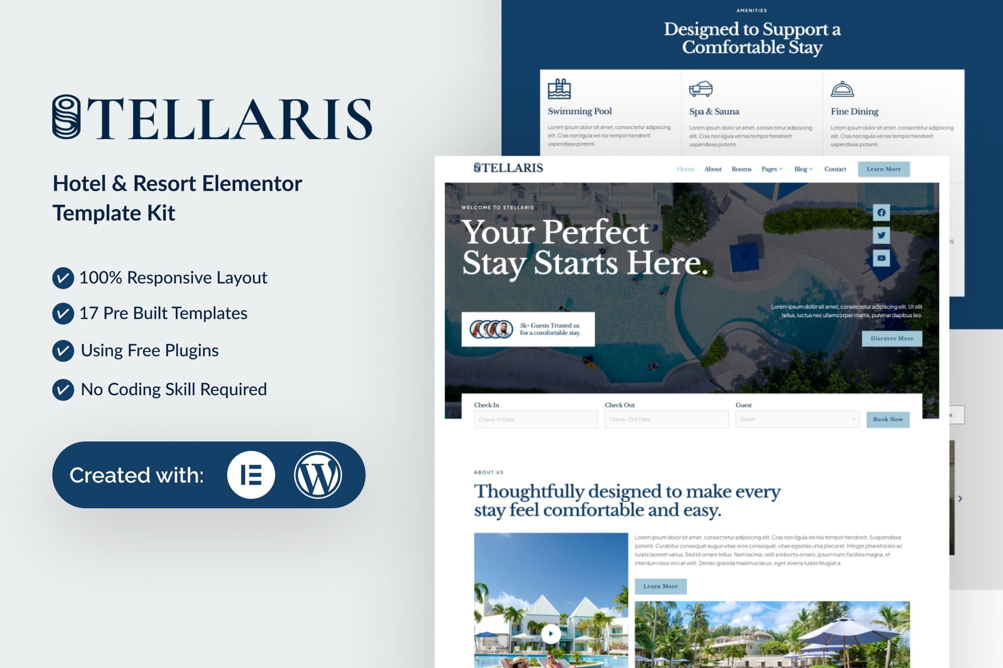 Stellaris - Hotel & Resort Elementor Template