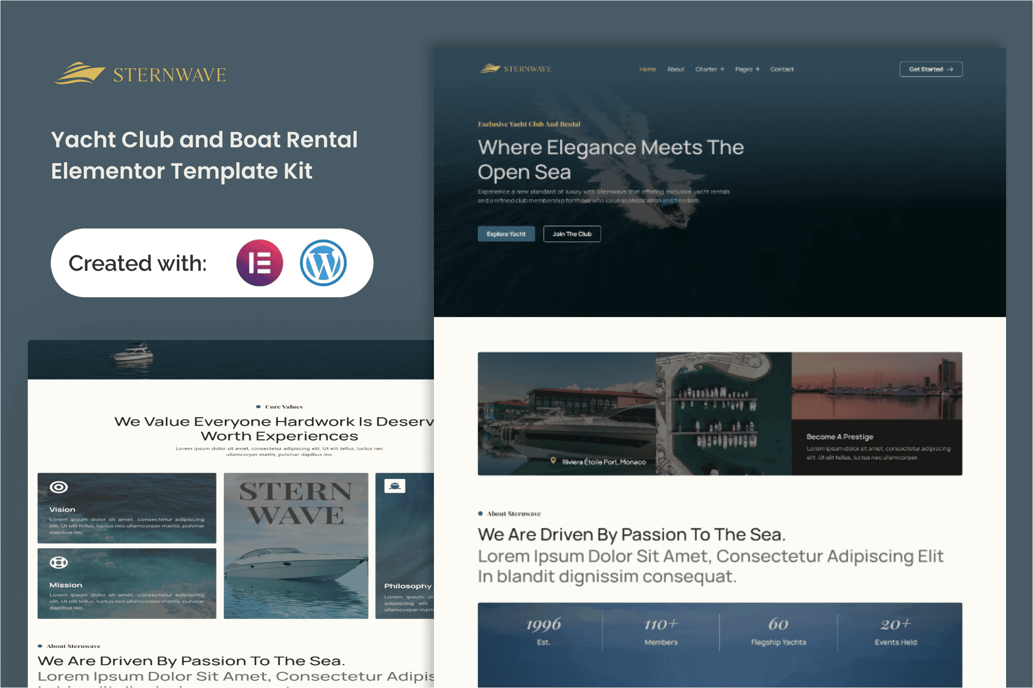 Sternwave - Yacht Club and Boat Rental Elementor Template