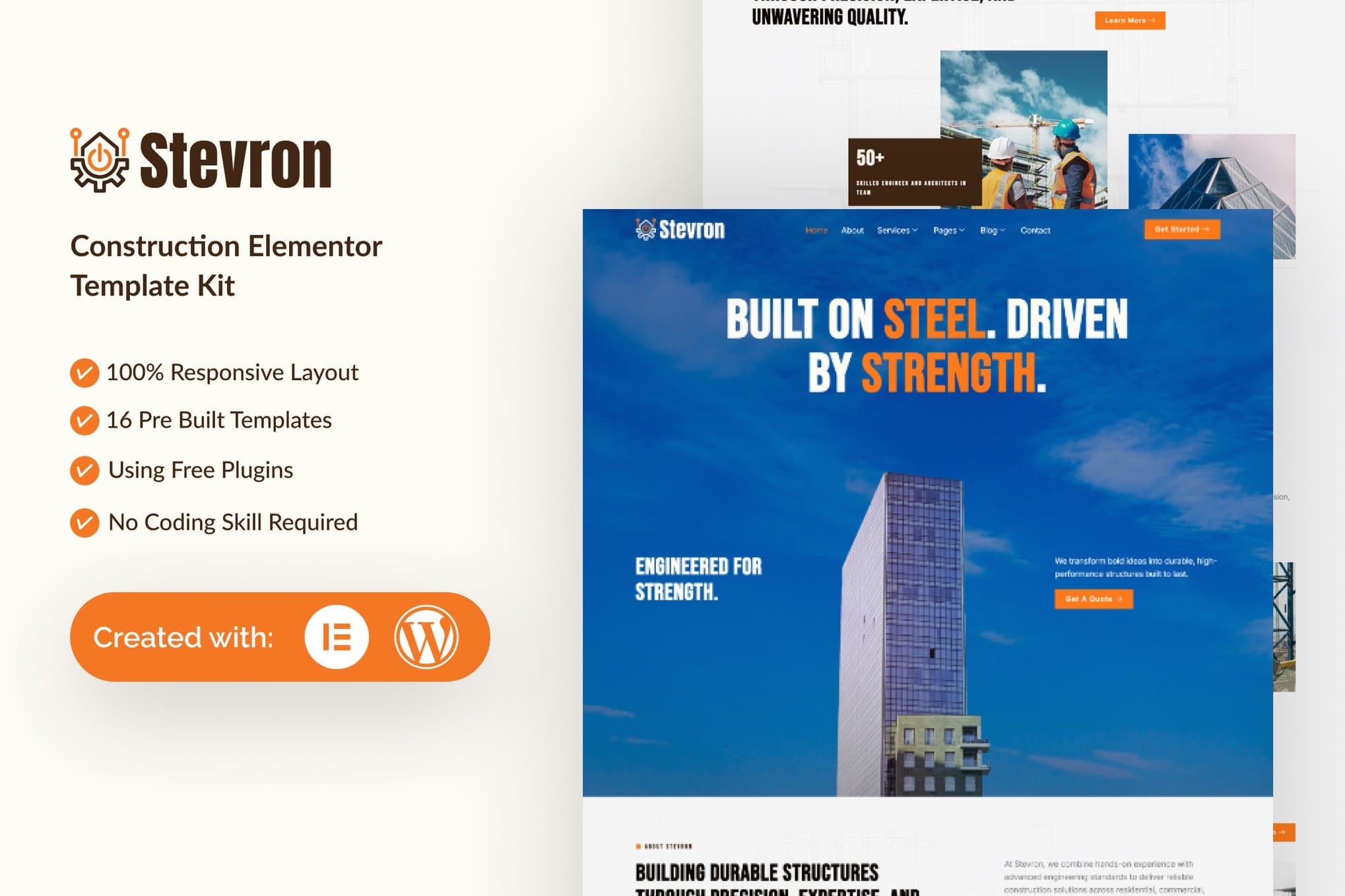 Stevron - Construction Elementor Template