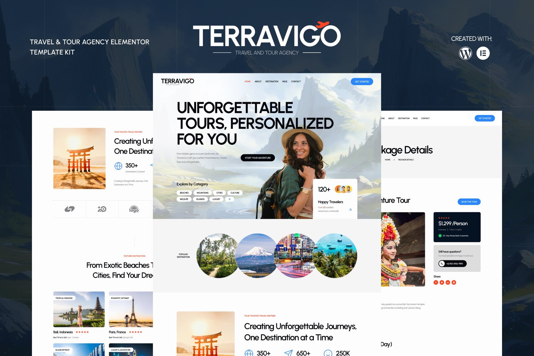 TerraviGo - Modern Travel & Tour Agency Elementor Template