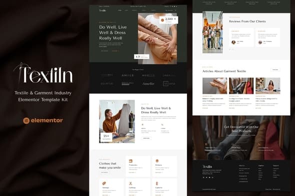 Textiln - Textile & Garment Industry Elementor Template