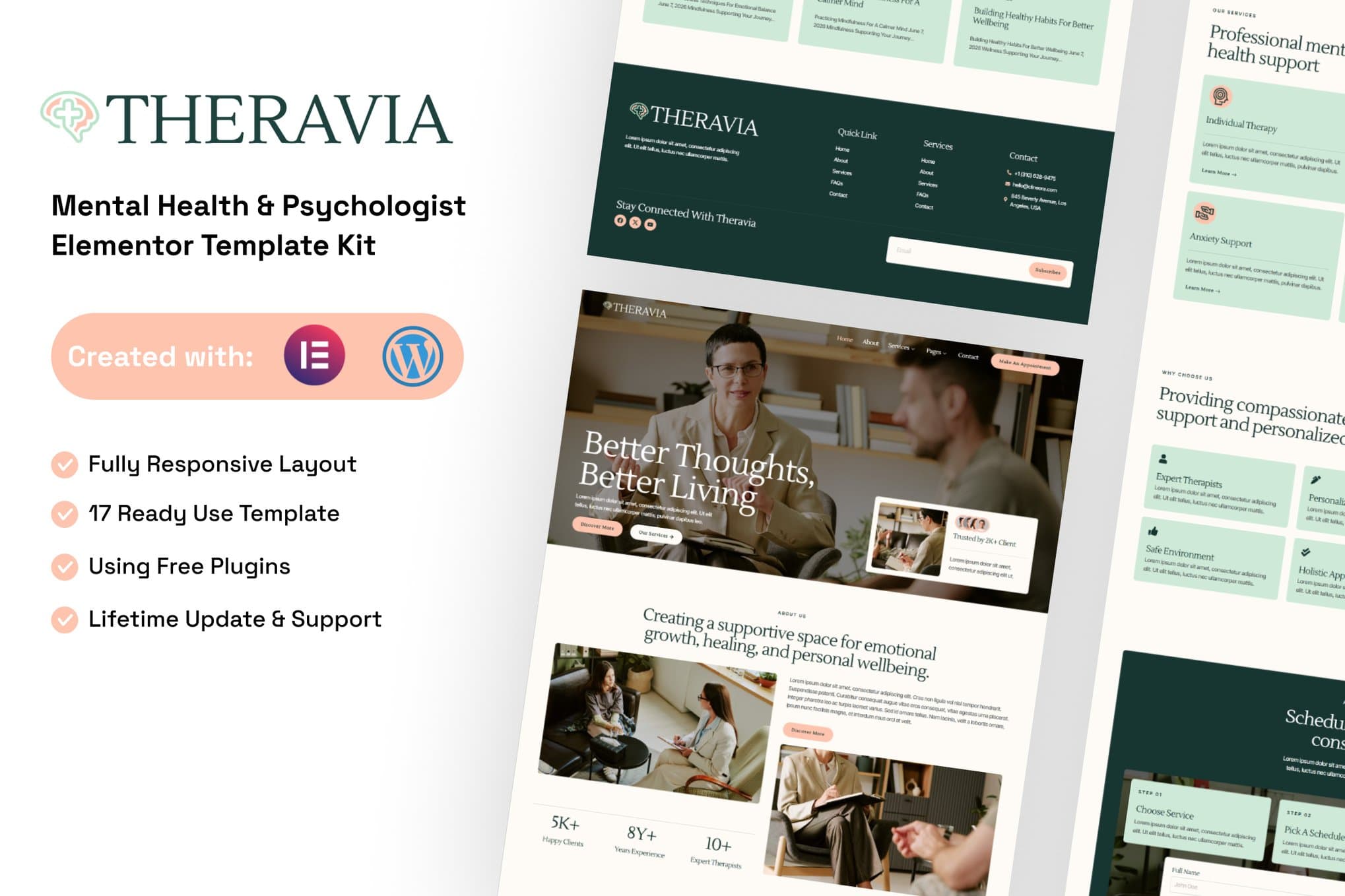 Theravia - Mental Health & Psychologist Elementor Template