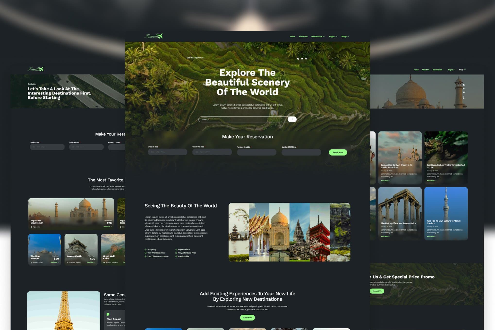 Travilla - Travel & Accommodation Elementor Template
