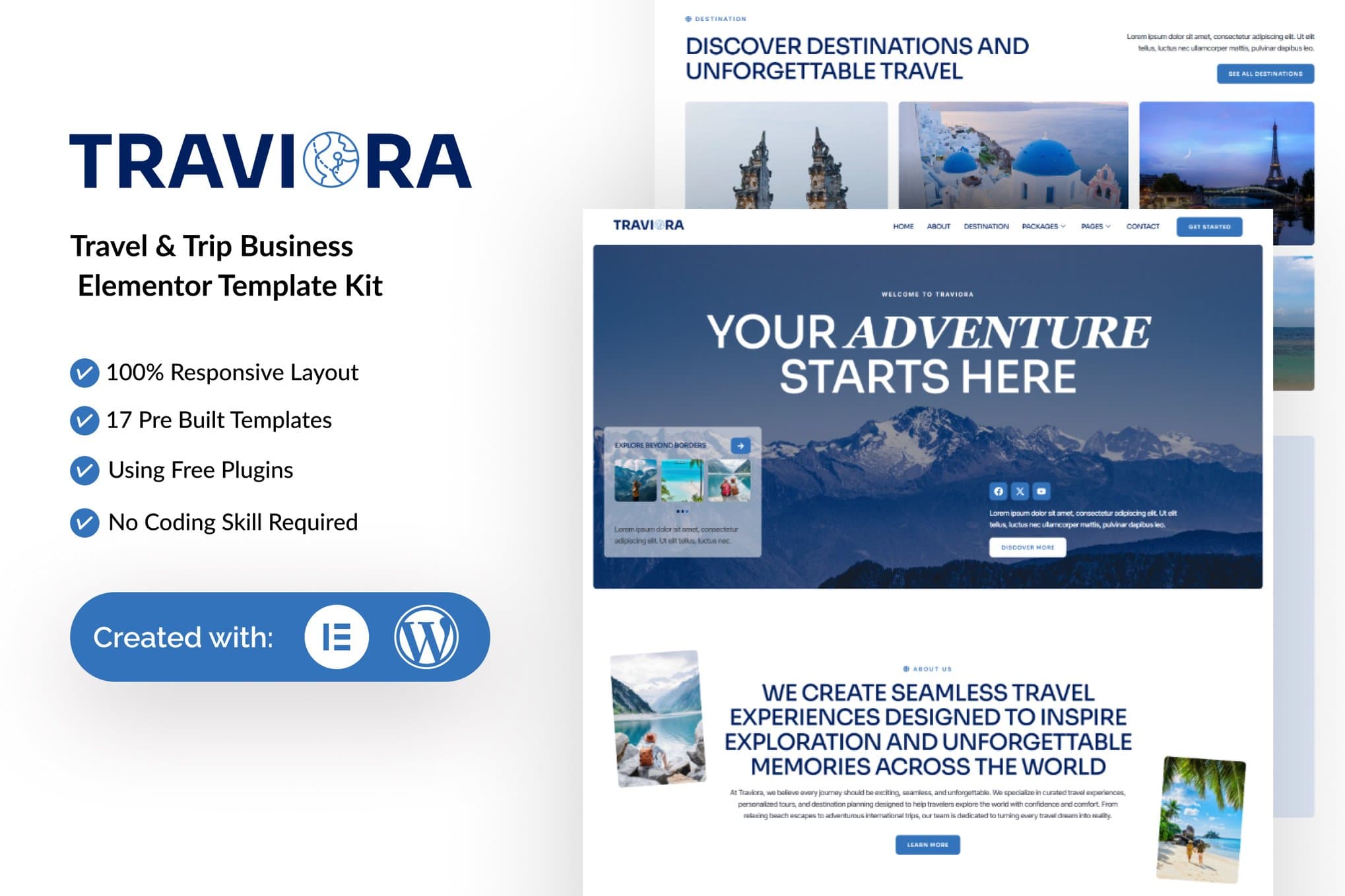 Traviora - Travel & Trip Business Elementor Template