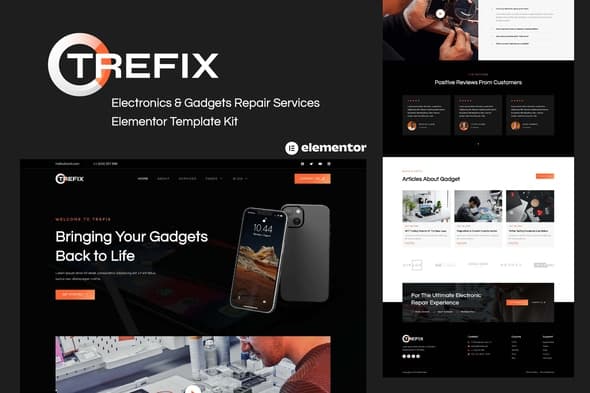 Trefix - Electronics & Gadgets Repair Services Elementor Template