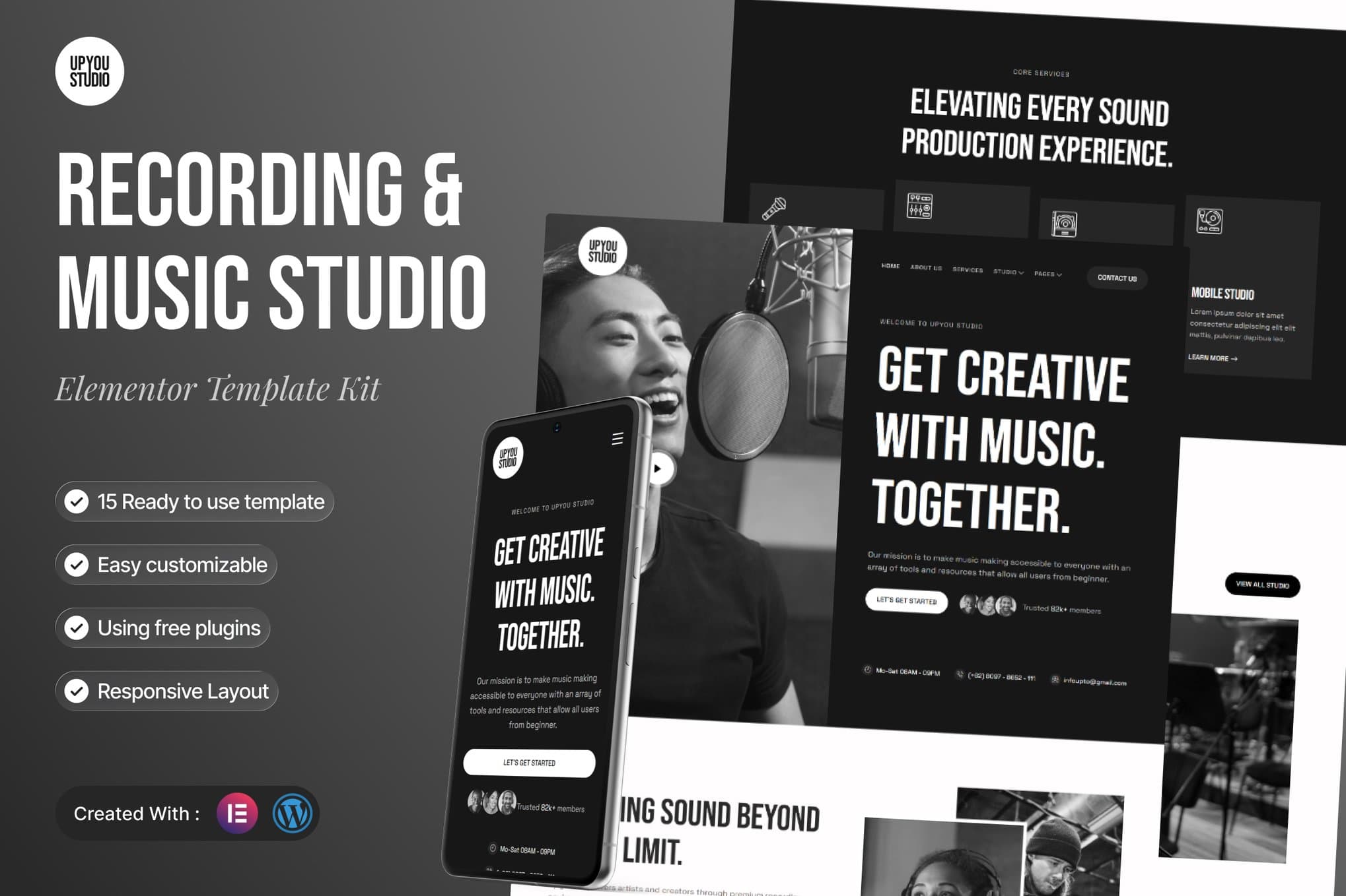 Upyou - Recording & Music Studio Elementor Template