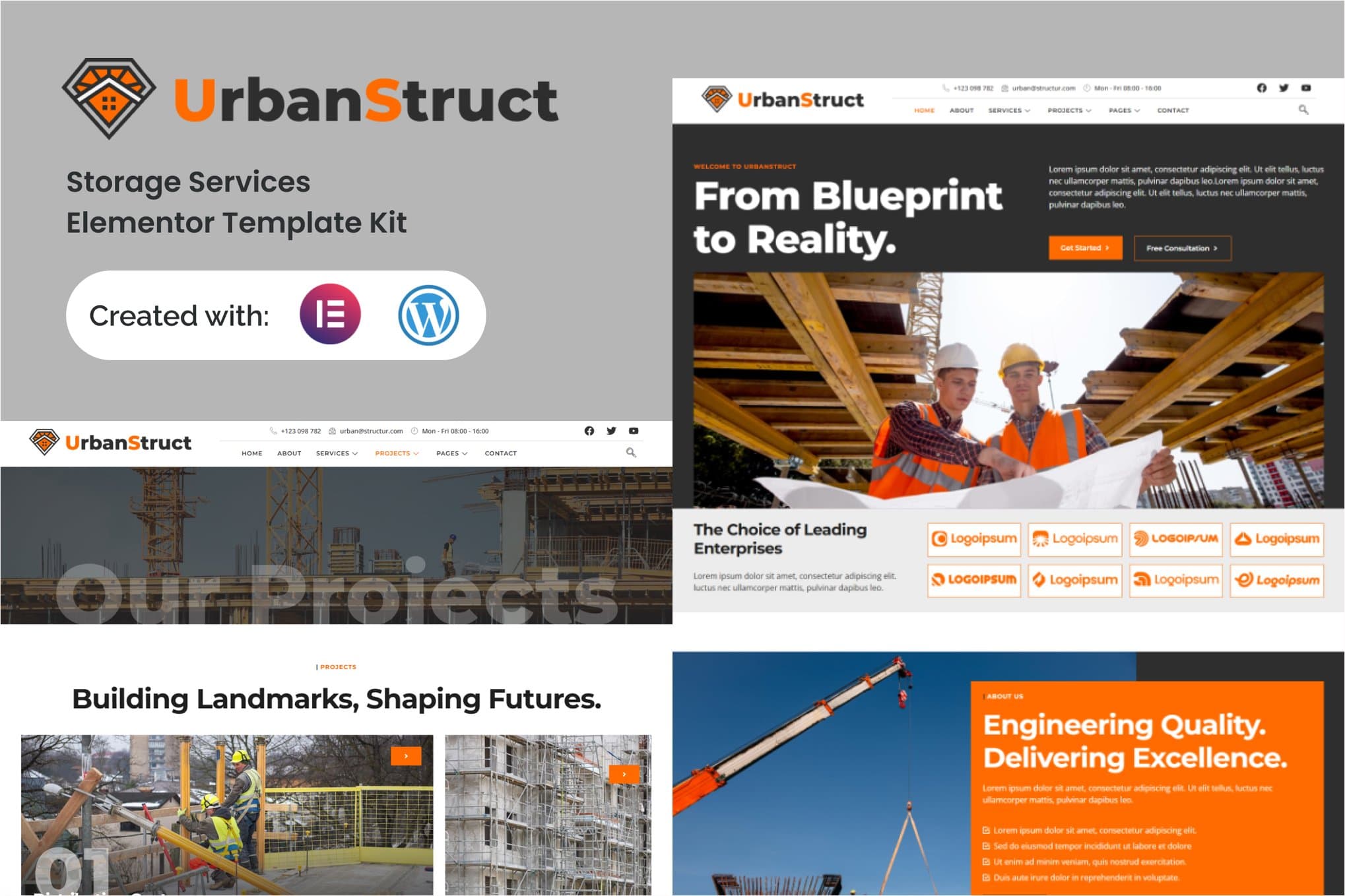 Urbastruct - Construction & Building Service Elementor Template
