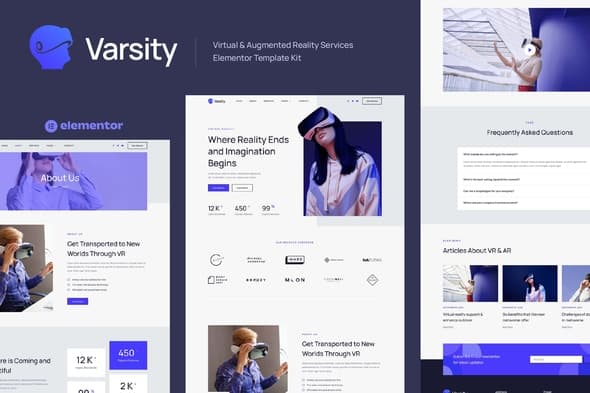 Varsity - Virtual & Augmented Reality Services Elementor Template