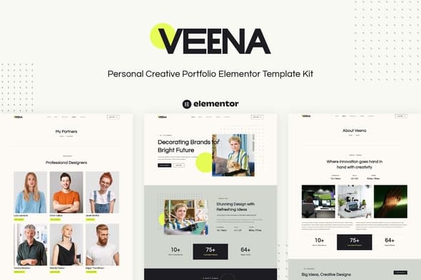 Veena - Personal Creative Portfolio Elementor Template
