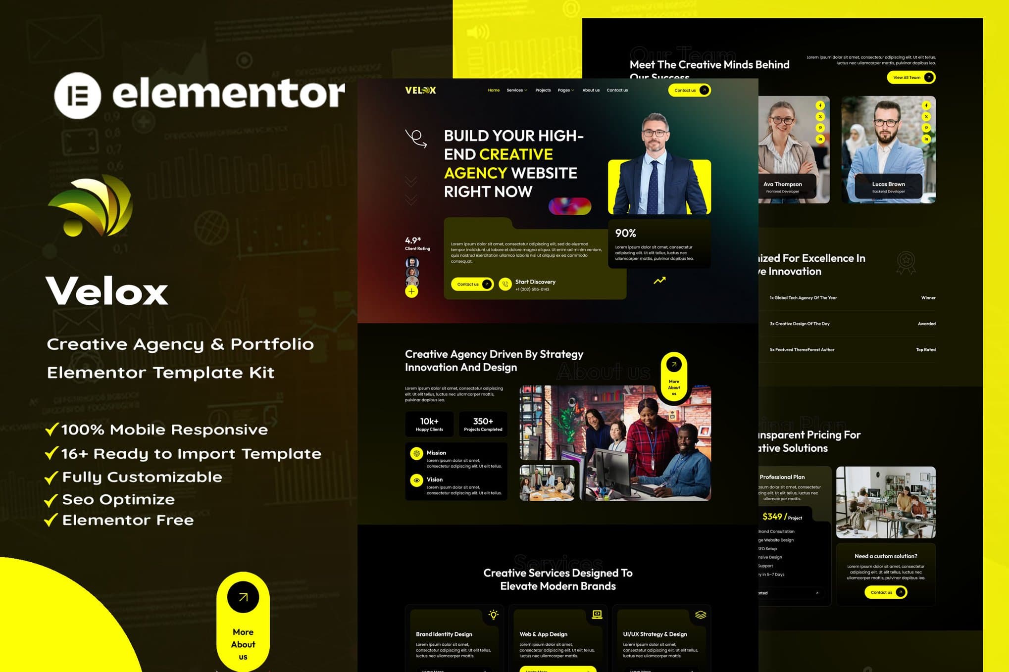 Velox - Creative Agency & Portfolio Elementor Template