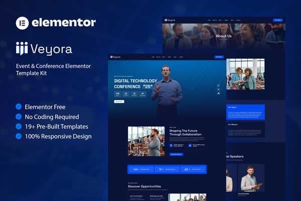 Veyora - Event & Conference Elementor Template
