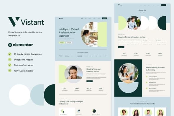 Vistant - Virtual Assistant Service Elementor Template