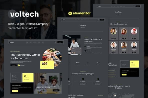Voltech - Tech & Digital Startup Company Elementor Template