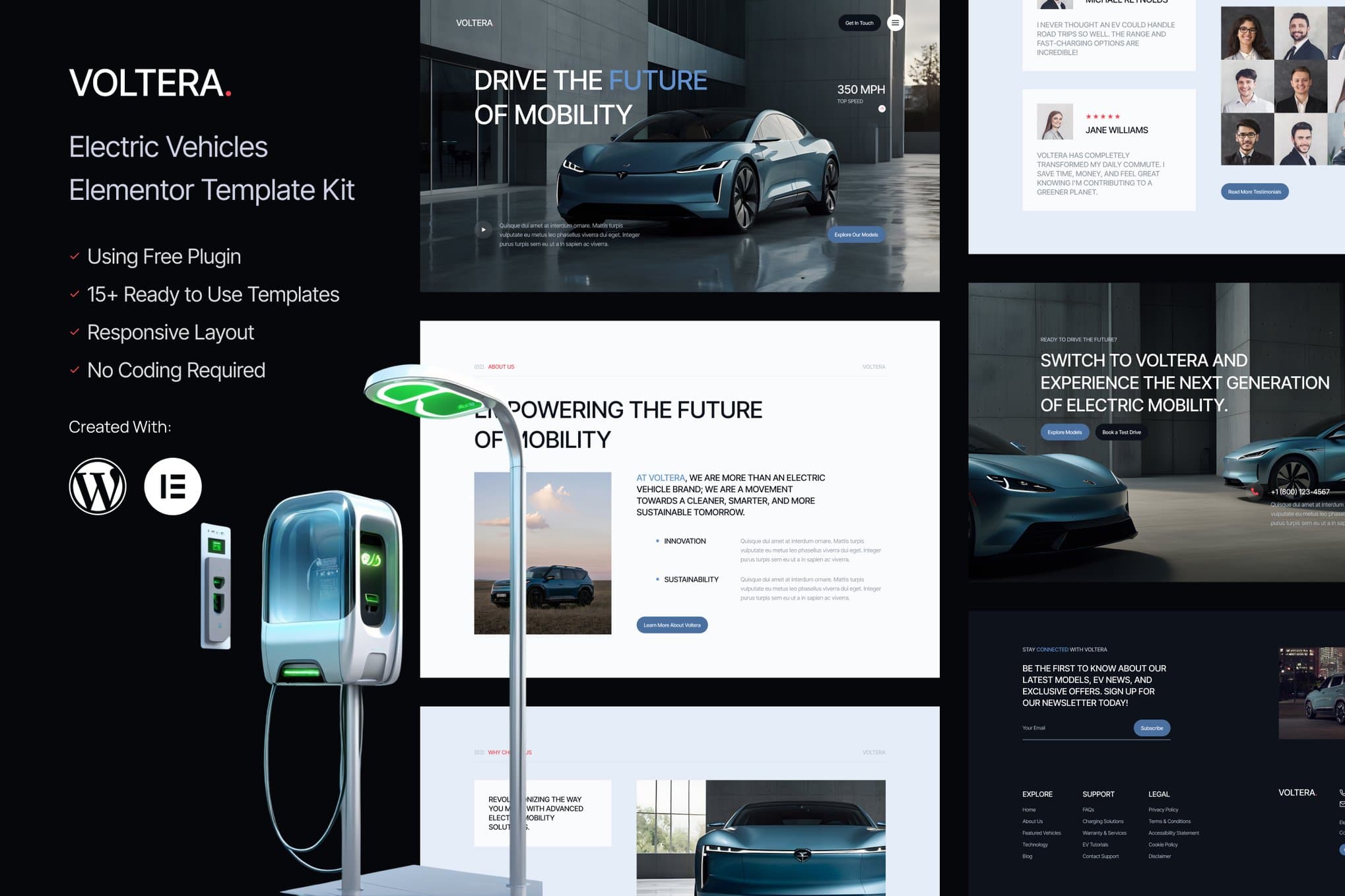 Voltera - Electric Vehicles Elementor Template