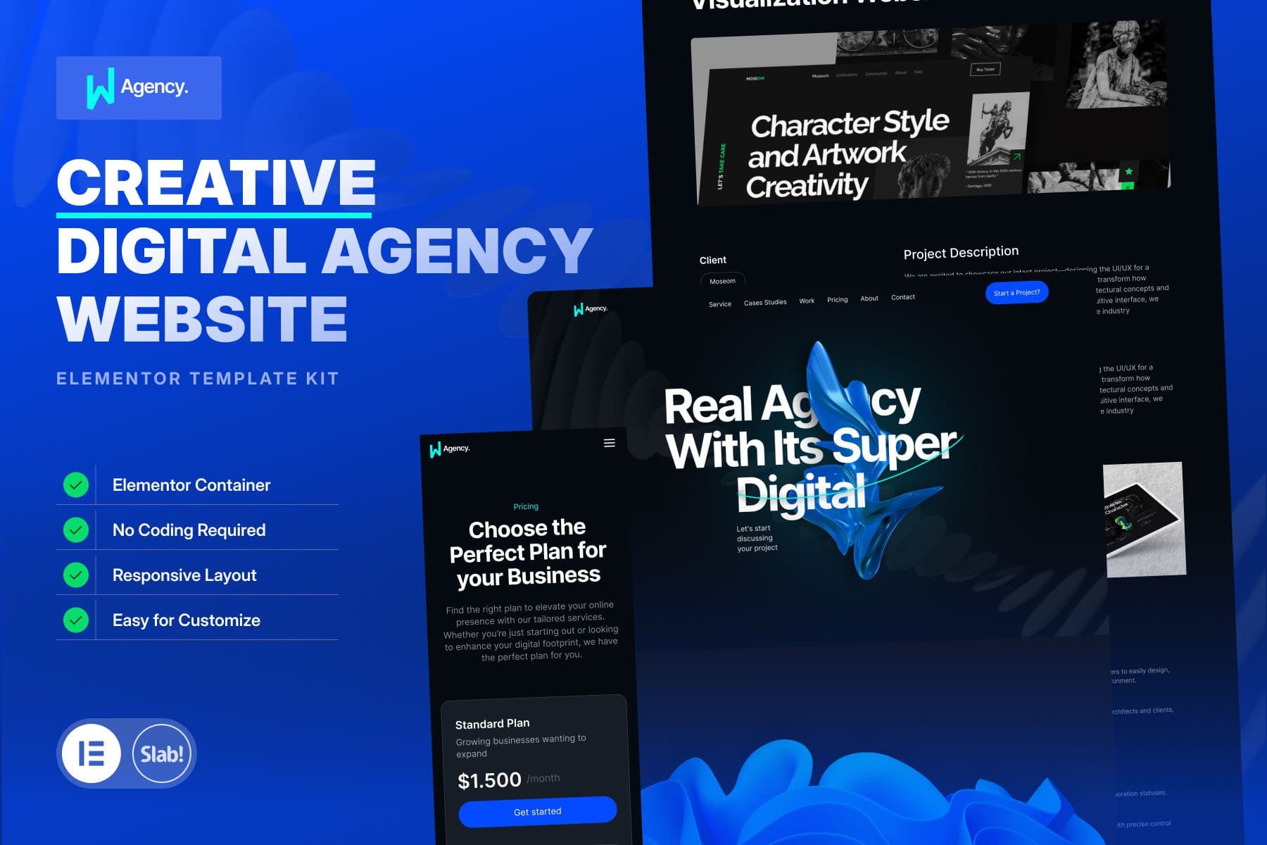 WAgency - Creative Digital Agency Elementor Template
