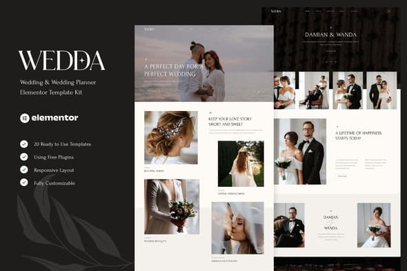 Wedda - Wedding & Wedding Planner Elementor Template