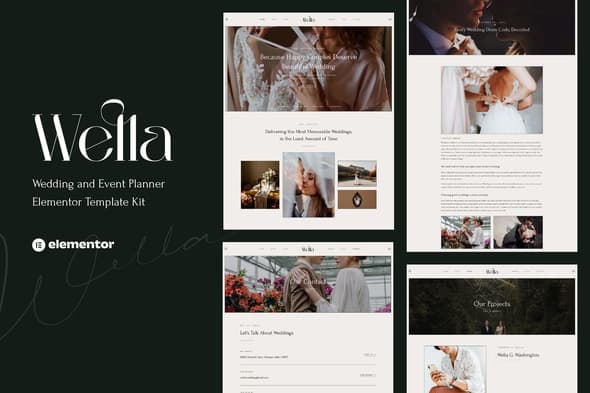 Wella - Wedding & Event Planner Elementor Template