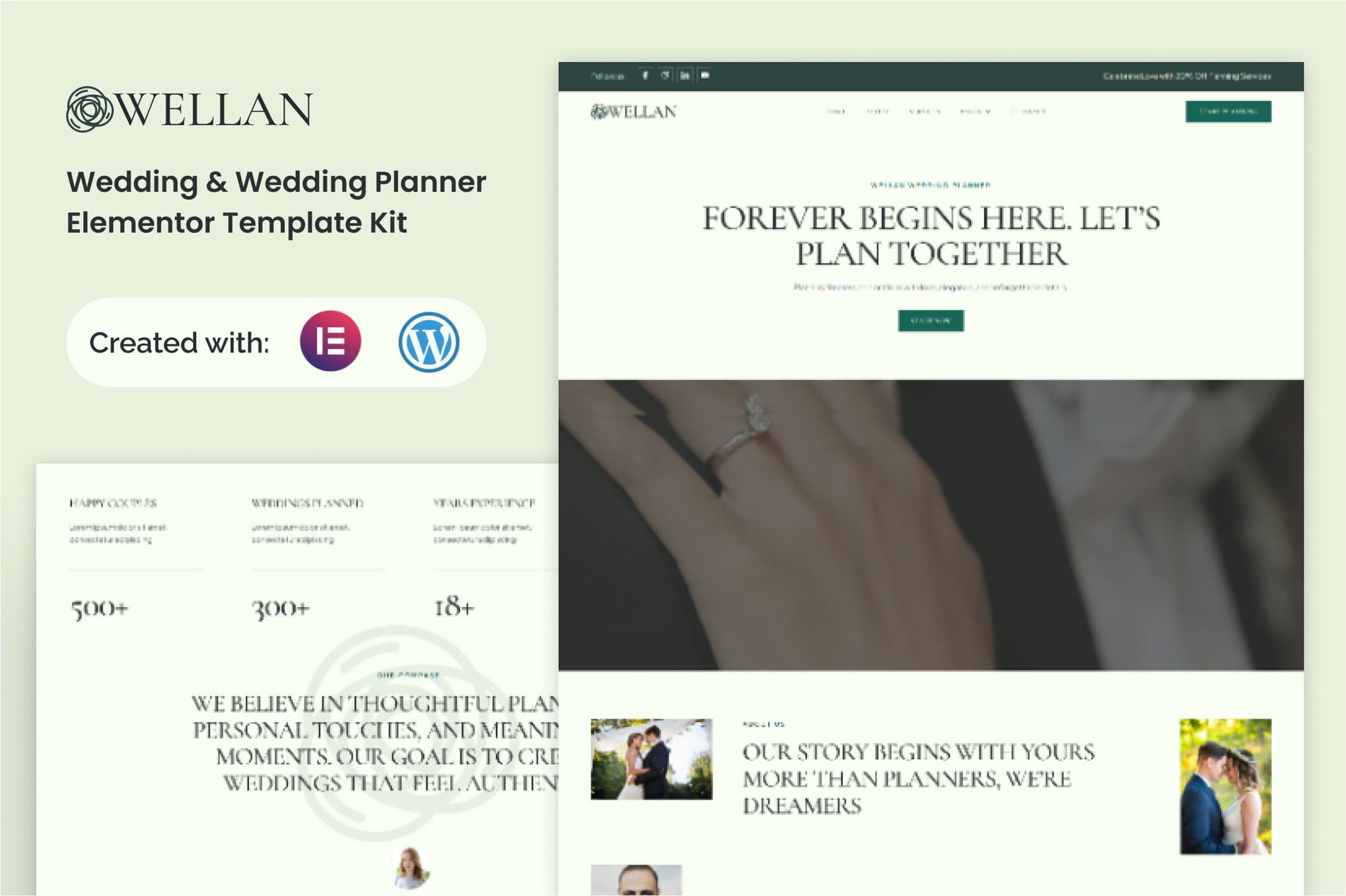 Wellan - Wedding & Wedding Planner Elementor Template
