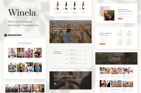 Winela - Wine and Vineyard Elementor Template