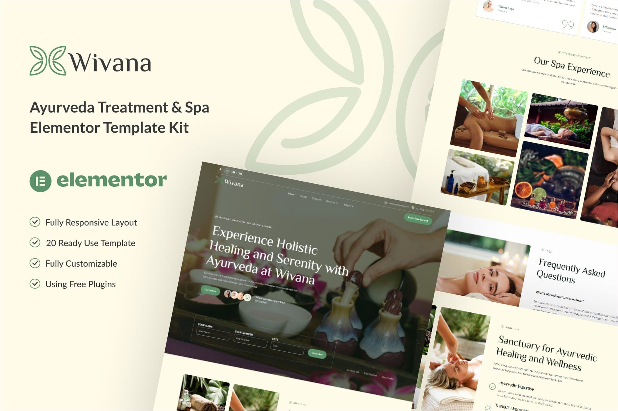 Wivana - Ayurveda Treatment & Spa Elementor Template