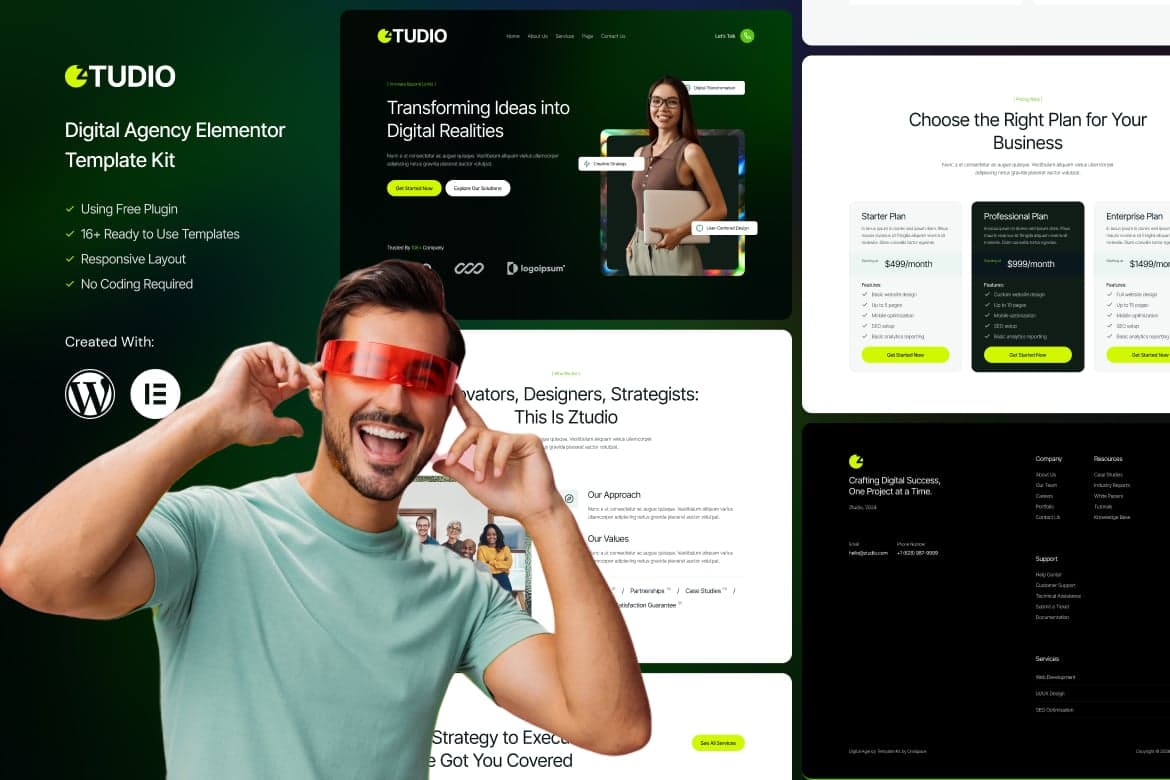 Ztudio - Digital Agency Elementor Template