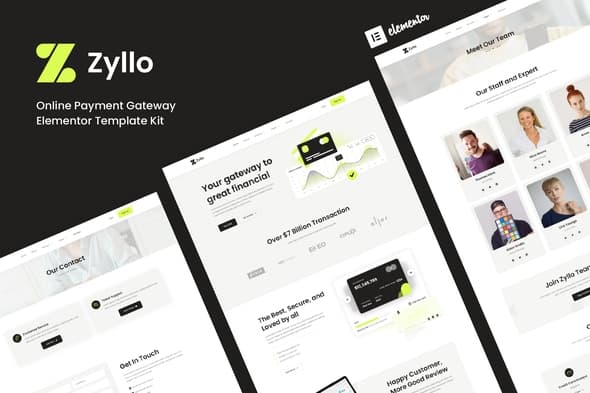 Zyllo - Online Payment Gateway Elementor Template