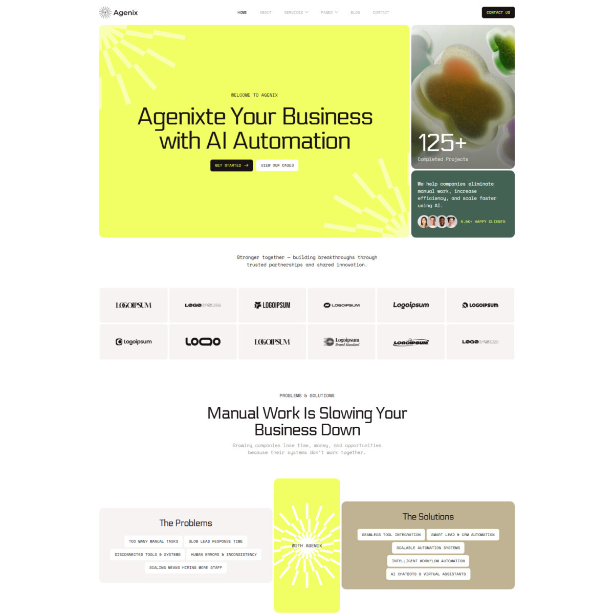 Agenix – AI Automation Agency Elementor Template