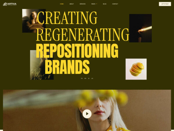 Artiva - Creative Agency & Portfolio Elementor Template