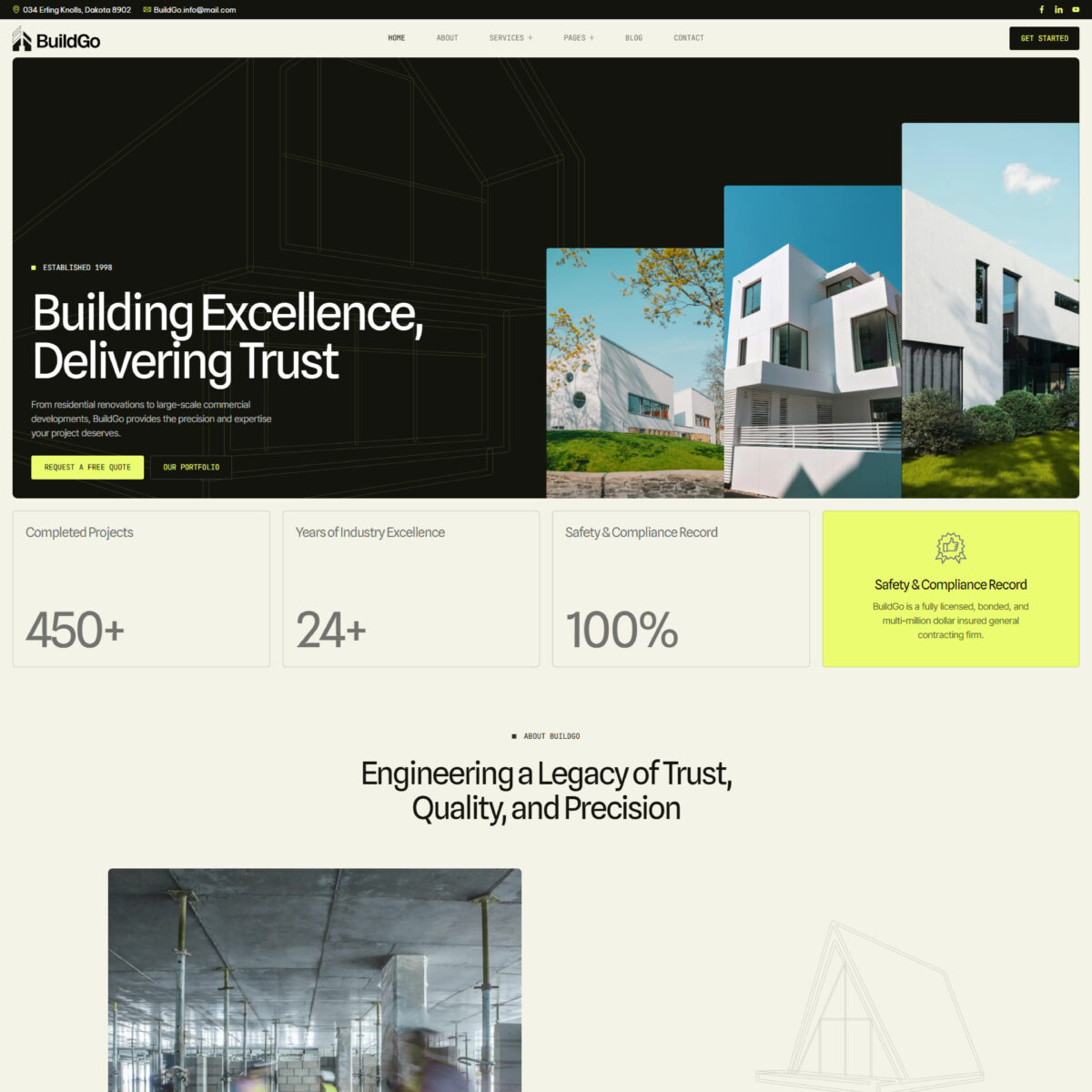 BuildGo – Contractor and Construction Elementor Template