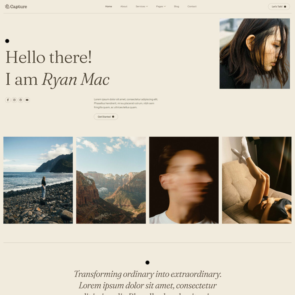 Capture – Photography & Portfolio Elementor Template