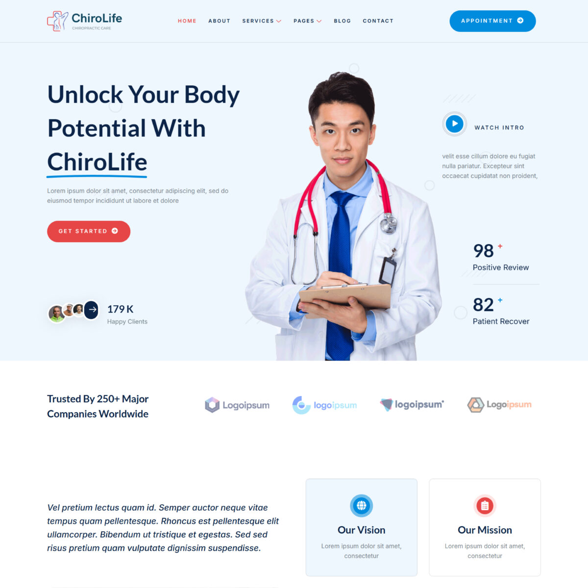 ChiroLife – Chiropractic & Physiotherapy Elementor Template