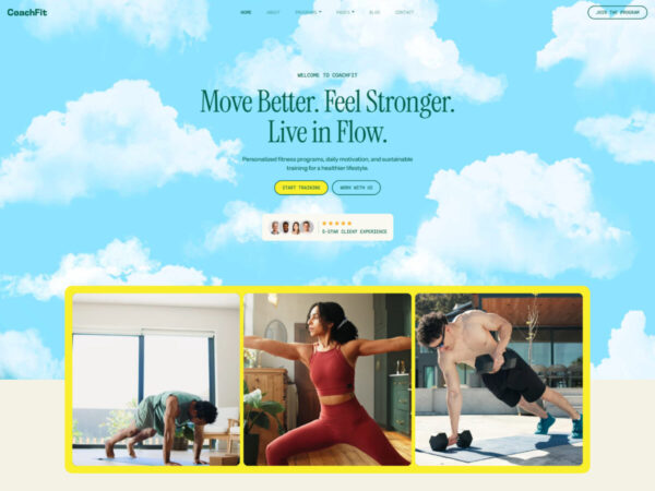 CoachFit - Fitness Influencer & Coach Brand Elementor Template