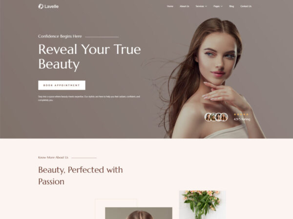 Lavelle - Hair & Beauty Salon Elementor Template