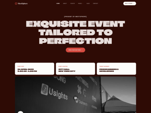MeetSphere - Events & Conferences Elementor Template