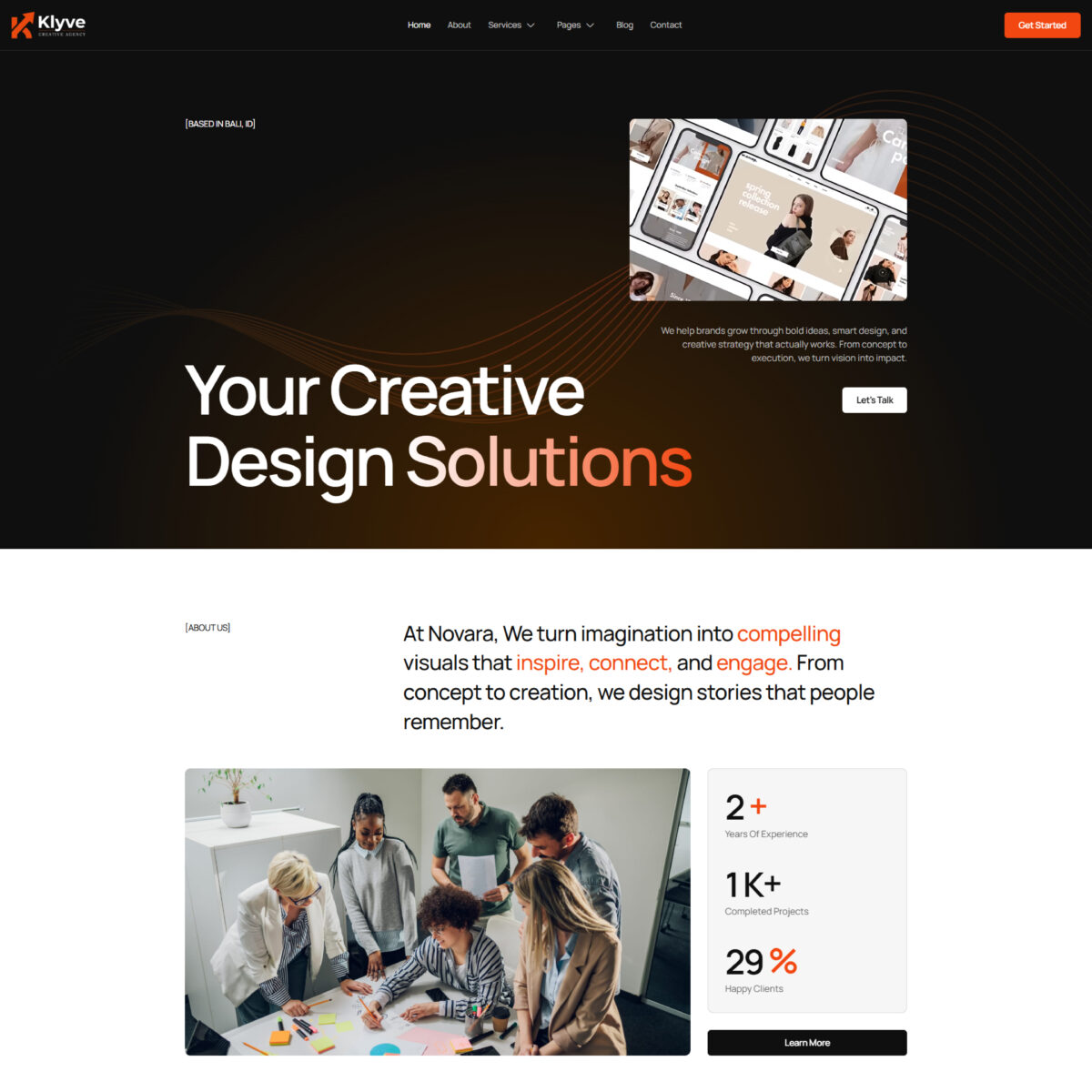Novara – Creative Agency Elementor Template