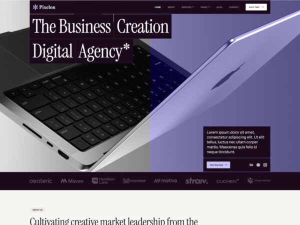 Pixelon - Creative Digital Agency Elementor Template