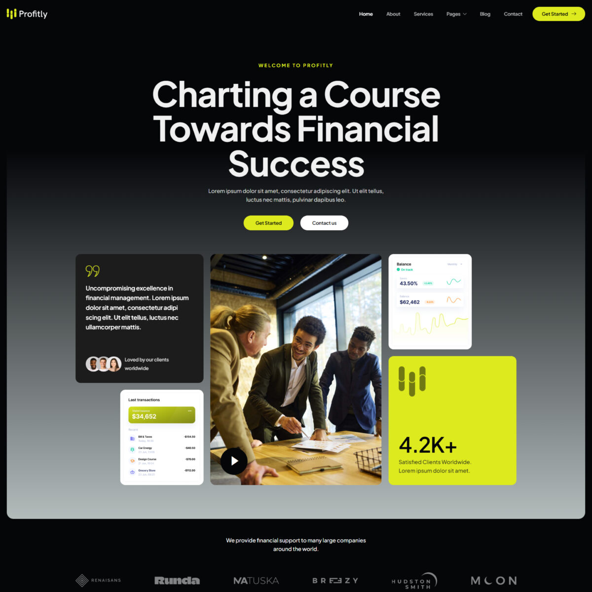 Profitly – Finance & Investment Elementor Template